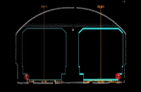 Screenshot zum Tunnel- undHüllschlauchquerschnitt